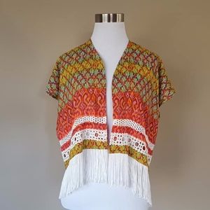 CB Girls Fringed Shawl Cape 6X